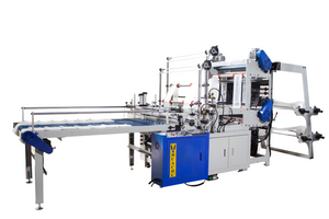 Double Layers Four Lines Bottom Sealing Cold Cutting Bag Making Machine